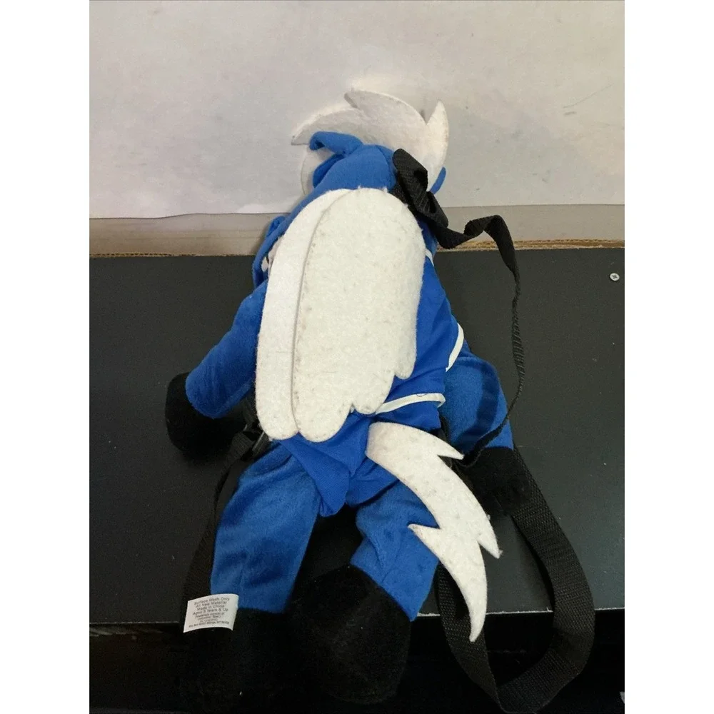 Team Heads MTSU Blue Raiders Lightning Mascot Plush Backpack Blue 15in